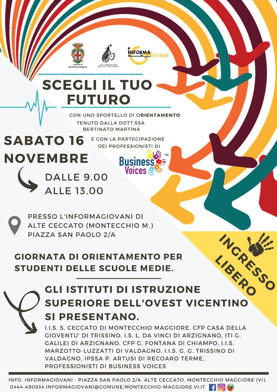 “Scegli il tuo futuro” a Montecchio Maggiore: giornata di orientamento per i ragazzi delle scuole medie inferiori - Vicenza Più