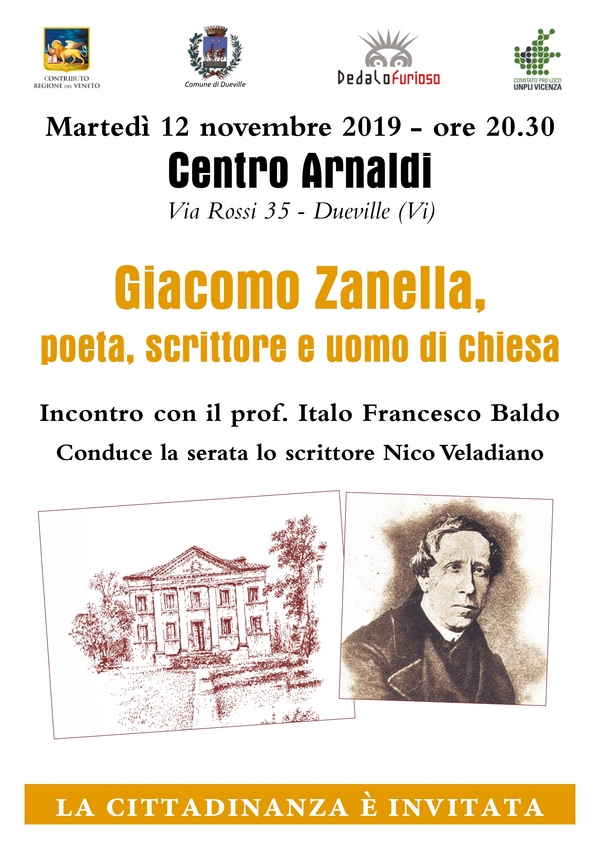 Storie e immagini di cultura veneta a Dueville: Giacomo Zanella, poeta, scrittore e uomo di chiesa - Vicenza Più